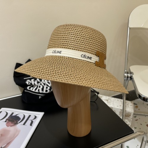 Celine Womens Hats Luxury Brand Design Celine Straw Hat with Original Box  