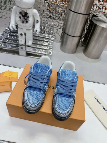 Louis Vuitton Mens Shoes Fashion Sneakers Design Luxury Brand LV TRAINER SNEAKER 1ABLVV Mix of materials with Original Box 1ABLUR  
