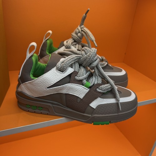 Louis Vuitton Mens Shoes Fashion Sneakers Design Luxury Brand LV TRAINER Skate SNEAKER Mix of materials with Original Box 1AB9XJ  
