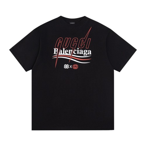 Balenciaga x Gucci Luxury Brand Women Mens Short Sleeve T-Shirt   