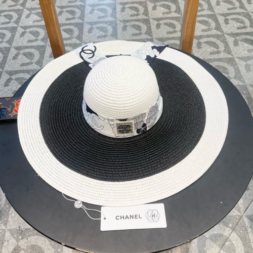 Chanel Womens Hats Luxury Brand Straw Hat with Original Box  