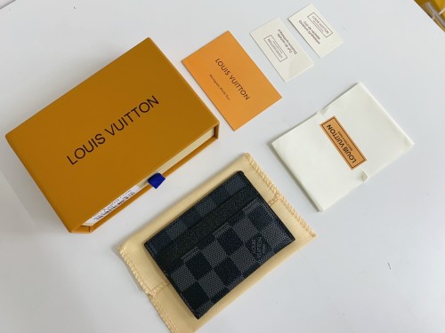Louis Vuitton Womens Mens Bags Card Holder Luxury Brand M62170 Double Card Holder with Original Box