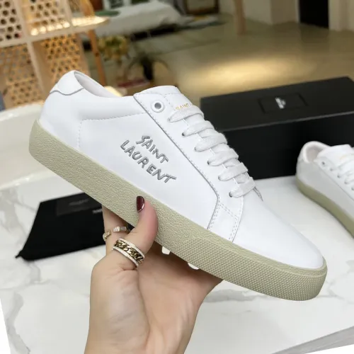 Yves Saint Laurent YSL Women Shoes Casual Luxury Brand COURT CLASSIC SL/06 EMBROIDERED SNEAKERS IN LEATHER with Original Box 61064908G109061