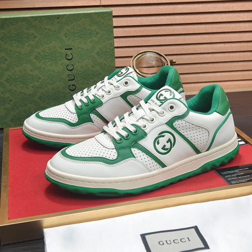Gucci Mens Shoes Sneakers Luxury Brand Men's MAC80 trainer in off white and green leather with Original Box Whatsapp 
