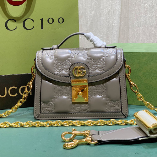 Gucci Womens Messenger Shoulder Bags Luxury Brand Fashion Bags GG matelassé small top handle bag  