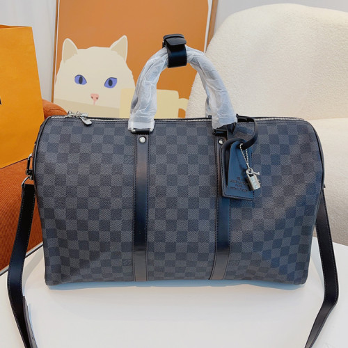Louis Vuitton Womens and Mens Unisex Bags Luxury Brand LV Keepall Bandoulière 45 Fashion Design Travel Bag