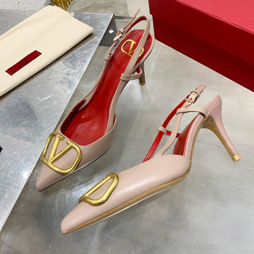 Valentino Garavani Women Fashion Shoes Pumps Luxury Brand Vlogo Signature Calfskin with Original Box 7cm Heel Whatsapp 