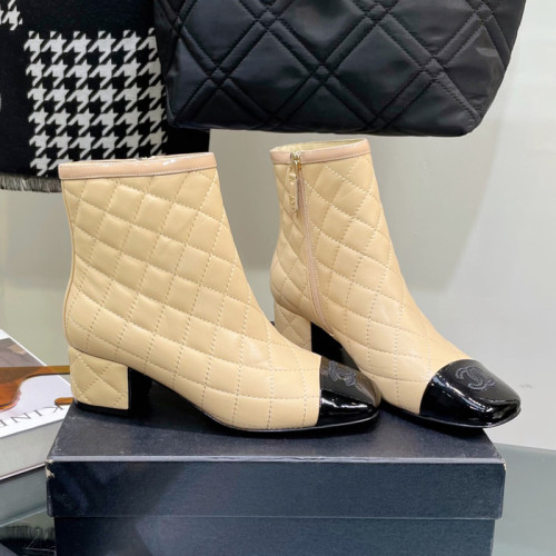 Chanel Womens Shoes Boots Luxury Brand Design with Original Box Women Fashion Ankle Boots Booties 4.5cm Heel