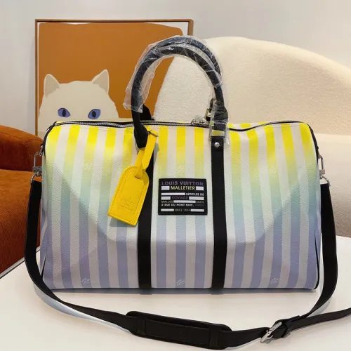 Louis Vuitton Womens and Mens Unisex Bags Luxury Brand LV Keepall Bandoulière 45 Fashion Design Travel Bag