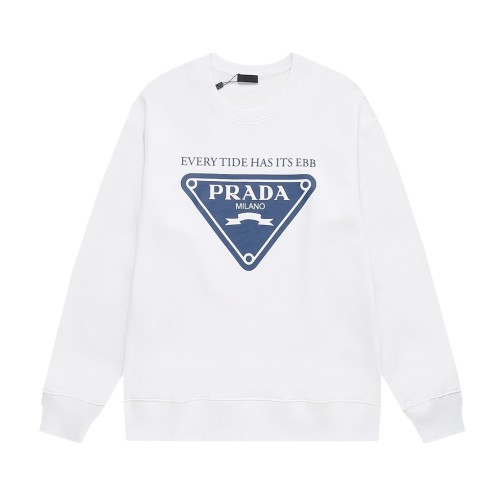 Prada Women Mens Long Sleeve T Shirts Sweatshirt Luxury Brand Mens Sweatshirts   
