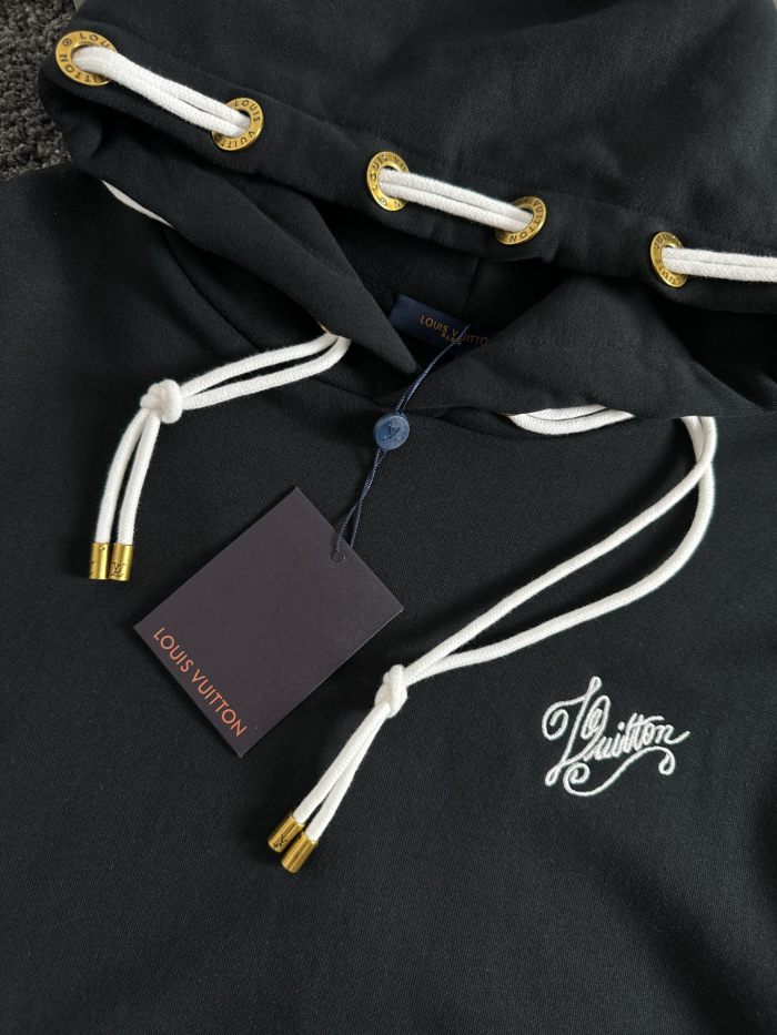 Louis Vuitton Womens Mens Long Sleeve Sweatshirt Luxury Brand Mens Sweatshirts Cotton Jersey Hoodie 1AFR32   