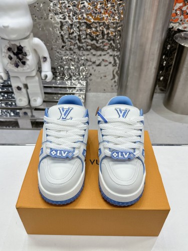 Louis Vuitton Mens Shoes Fashion Sneakers Design Luxury Brand LV TRAINER SNEAKER 1ABLVV Mix of materials with Original Box 1ABLUR  