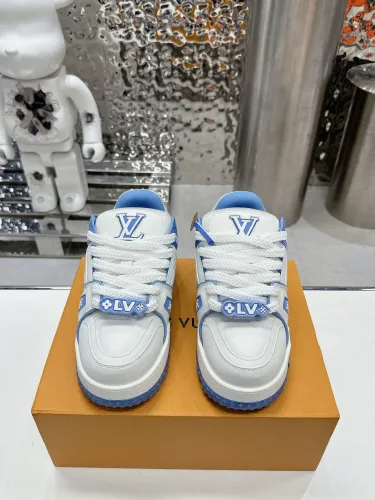 Louis Vuitton Mens Shoes Fashion Sneakers Design Luxury Brand LV TRAINER SNEAKER 1ABLVV Mix of materials with Original Box 1ABLUR  