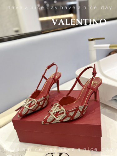 Valentino Garavani Women Fashion Shoes Pumps Luxury Brand Vlogo Signature Calfskin with Original Box 8cm Heel Whatsapp 