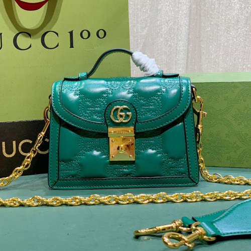 Gucci Womens Messenger Shoulder Bags Luxury Brand Fashion Bags GG matelassé small top handle bag  