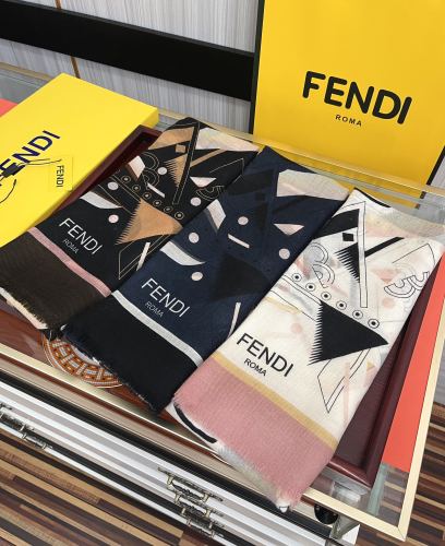 Fendi Scarves Men Womens Fashion Scarf028