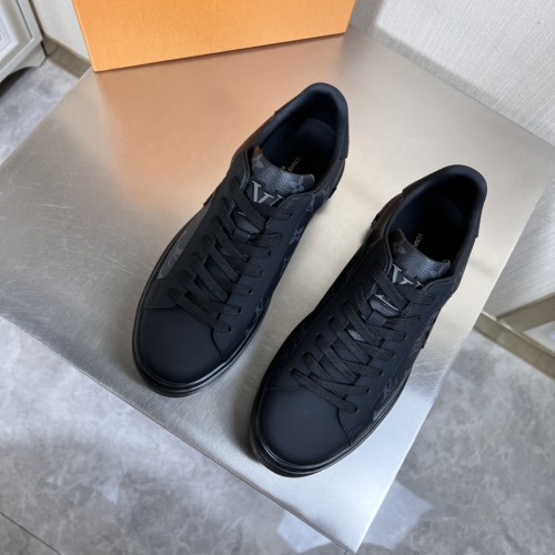 Louis Vuitton Mens Shoes Sneakers Lace-Up Luxury Brand Fashion TIME OUT SNEAKER with Original Box