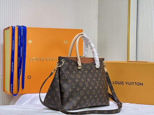 Louis Vuitton Womens Shoulder Bags Handbags Luxury Brand M40906 Pallas Monogram Canvas Fashion Design