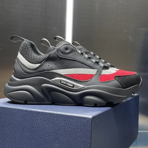 Dior Mens Shoes Sneakers Luxury Brand Breathable Design B22 SNEAKER Mesh with Smooth Calfskin with Original Box 3SN231YXX_H861