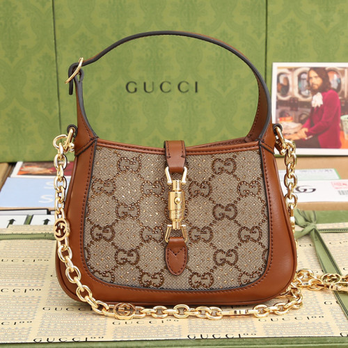 Gucci Womens Bags Handbags Shoulder Messenger Bags Luxury Brand GG Jackie 1961 mini shoulder bag 636710 HUHHG 8565 with Original Box