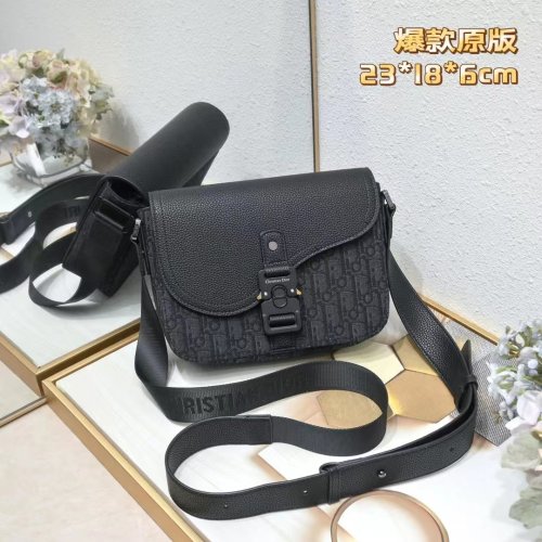 Dior Womens Mens Bag Saddle Bag Luxury Brand Design Fashion Type Shoulder Bags Mini Saddle Shouldertas Black Dior Oblique Jacquard and Grained Calfskin with Original Box  