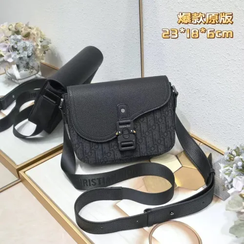 Dior Womens Mens Bag Saddle Bag Luxury Brand Design Fashion Type Shoulder Bags Mini Saddle Shouldertas Black Dior Oblique Jacquard and Grained Calfskin with Original Box  