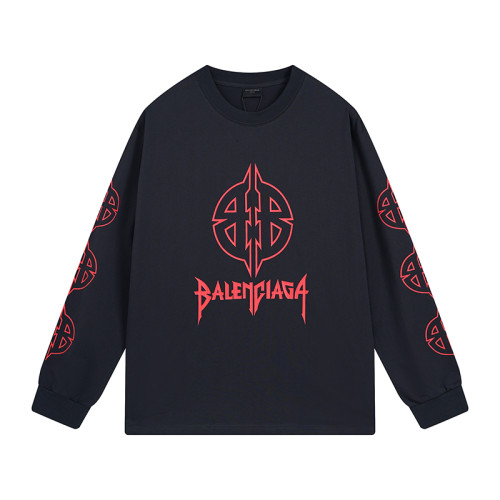 Balenciaga Luxury Brand Women Mens Long Sleeve T-Shirt   