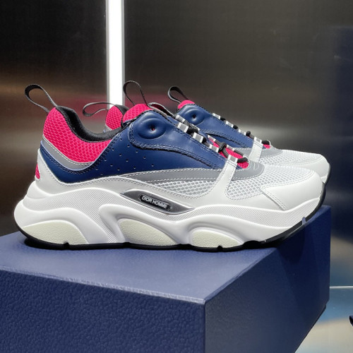 Dior Mens Shoes Sneakers Luxury Brand Breathable Design B22 SNEAKER Mesh with Smooth Calfskin with Original Box 3SN231YXX_H861