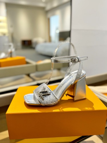 Louis Vuitton Womens Shoes Sandals High Heel 8cm Luxury Brand with Original Box  