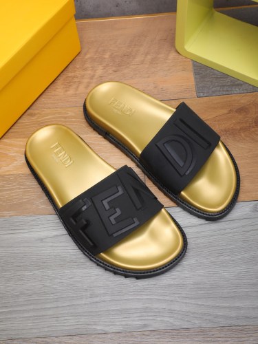 Fendi Men Shoes Slides Sandals Slippers Luxury Brand Mens Shoes with Original Box