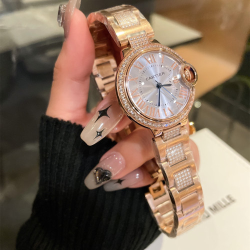 Cartier Womens Watch Luxury Brand Design Fashion Type with Original Box