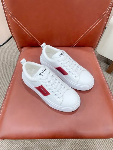 Prada Womens Shoes Sneakers Casual Luxury Brand Breathable Sneakers with Original Box Downtown leather sneakers 2EE364_3LKG_F098Z with Original Box Whatsapp 