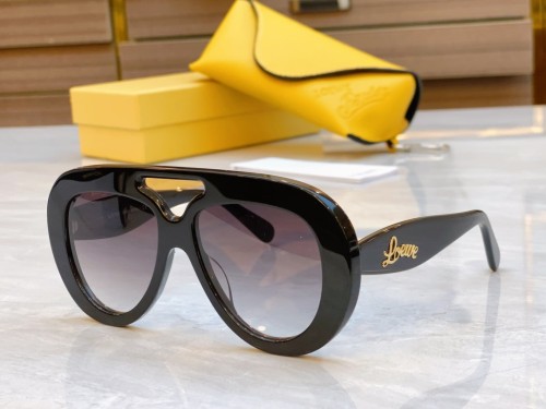Loewe Sunglasses Luxury Brand Men Womens Sunglasses Round Spoiler Aviator sunglasses with Original Box  LW40144U