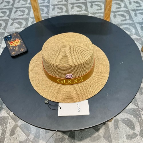 Gucci Womens Cap Bucket Hat Straw Hat Luxury Brand with Original Box  