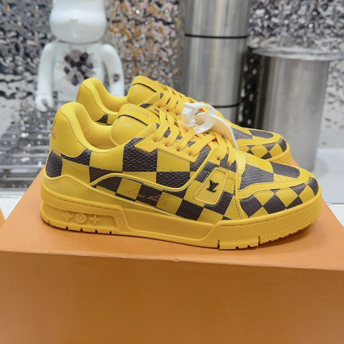 Louis Vuitton Mens Shoes Fashion Sneakers Design Luxury Brand LV TRAINER SNEAKER 1ABLVV Mix of materials with Original Box 1ABLUR  