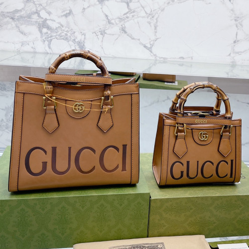 Gucci Womens Bags Shoulder Handbag Luxury Brand Gucci Diana mini tote bag in leather 702732 U3ZDT 5479