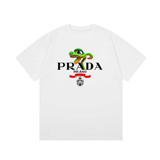 Prada Luxury Brand Men Womens Short Sleeve T-Shirt T shirts   