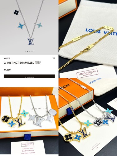 Louis Vuitton Luxury Men Womens Necklace LV Instinct Enamelled Necklace M00917