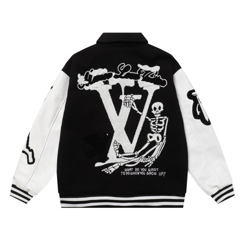 Louis Vuitton Men Womens Jackets Coat Luxury Brand Mens Jackets Varsity Blouson Top Quality   