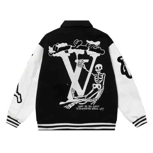 Louis Vuitton Men Womens Jackets Coat Luxury Brand Mens Jackets Varsity Blouson Top Quality   
