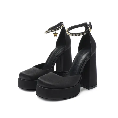 Versace Brand Womens Sandals Shoes Pumps Leather Big Size LA MEDUSA LEATHER PUMPS with 3cm High Platform and 12cm Heel Design  