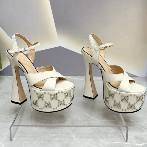 Gucci Womens Shoes Sandals 15cm Heel Luxury Brand with Original Box 730022 US000 7519 Women's Interlocking G sandal in leather Whatsapp 