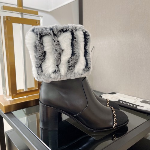 Chanel Womens Shoes Boots Luxury Brand Design with Original Box Women Fashion Ankle Boots Booties 6.5cm Heel