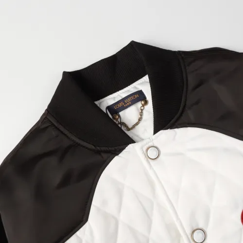 Louis Vuitton Men Womens Coat Jacket Luxury Brand Mens Jackets Bicolor Satin Bomber Jacket 1AFWI7 Top Quality   B37