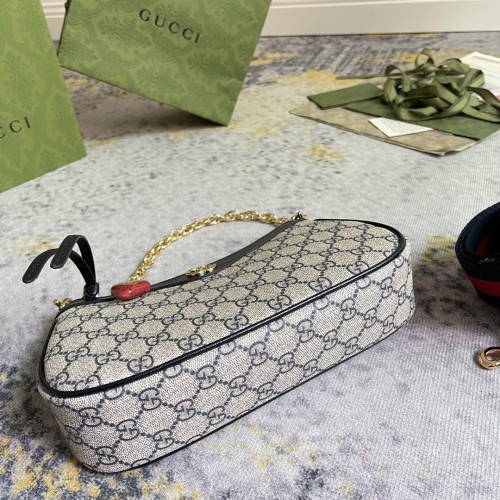 Gucci Womens Bags Shoulder Messenger Bag Luxury Brand Gucci Ophidia small handbag in beige and ebony Supreme with Original Box 735132 FABLE 8881