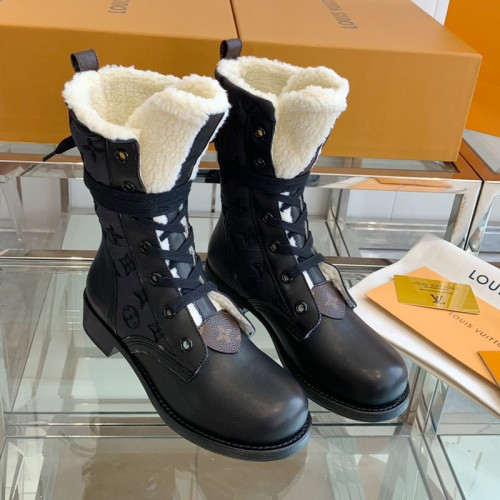 Louis Vuitton Women Shoes Boots Luxury Brand METROPOLIS FLAT RANGER with Original Box 1A95X1