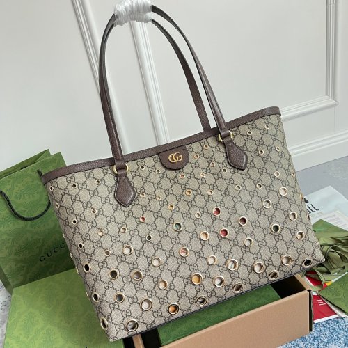 Gucci Womens Bags Handbags Luxury Brand Ophidia GG medium tote 631685 96IWN 4076 Handbags for Women