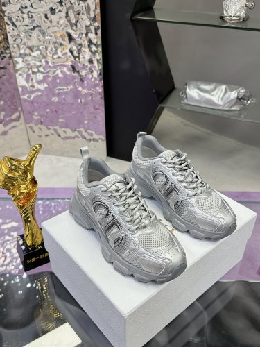 Dior Womens Shoes Sneakers Casual Luxury Brand Dior Chrono Sneaker Mesh with Leather-Effect Panels with Original Box KCK414TXX_S15U whatsapp 