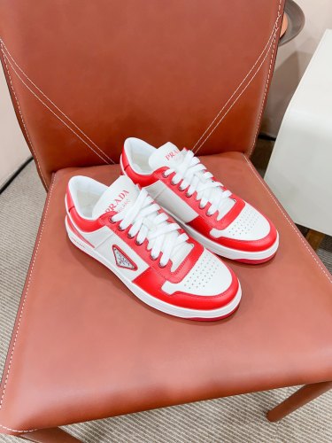 Prada Mens Shoes Casual Luxury Brand Breathable Sneakers with Original Box Downtown leather sneakers 2EE364_3LKG_F098Z with Original Box Whatsapp 
