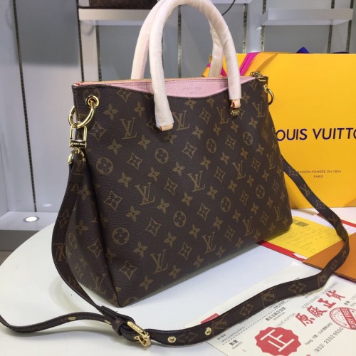 Louis Vuitton Womens Shoulder Bags Handbags Luxury Brand M40906 Pallas Monogram Canvas Fashion Design